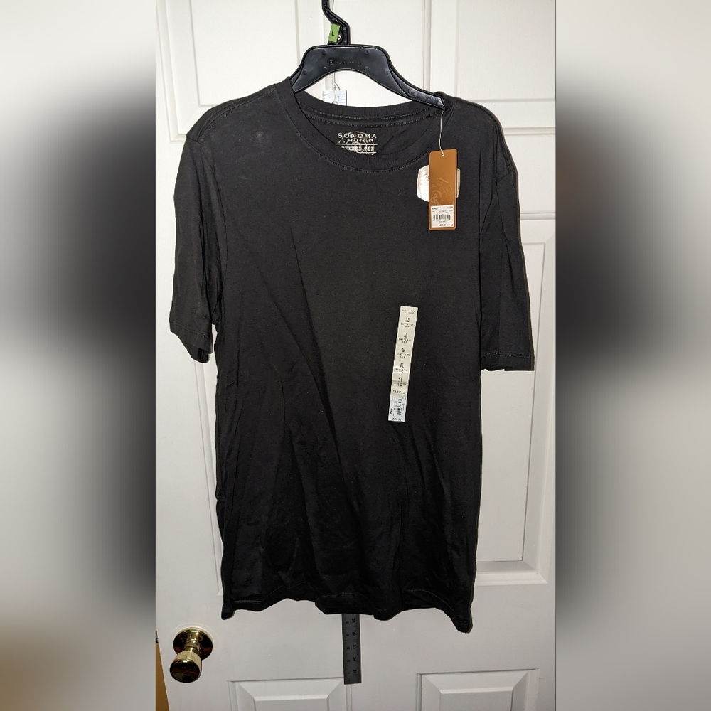NWT Kohls Sonoma Men’s Pepper Charcoal Weekend Tee Short Sleeve Size Medium